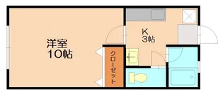 伸栄コーポ【102号室】の間取り