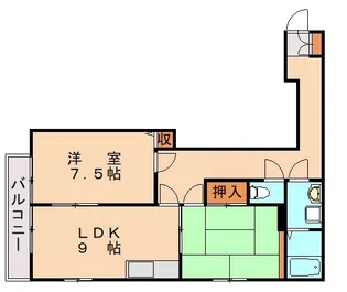 2LDKの間取り画像