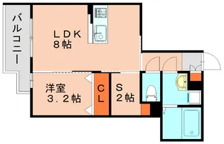福岡県糟屋郡粕屋町原町2丁目【マンション】の間取り