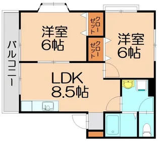 サンティールシャルマンⅡ【2階】の間取り