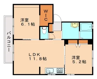 福岡県糟屋郡粕屋町内橋西2丁目【アパート】の間取り