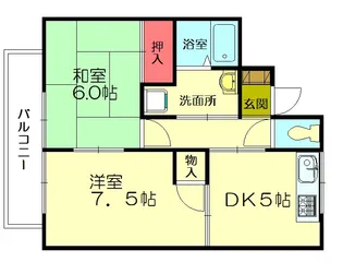 エレガント鬼塚Ⅴ【205号室】の間取り