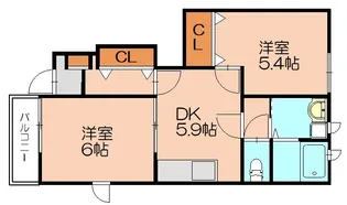 福岡県糟屋郡篠栗町庄3丁目【アパート】の間取り