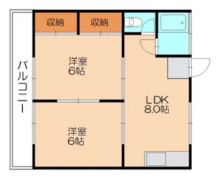 福岡県糟屋郡粕屋町長者原西3丁目【アパート】の間取り