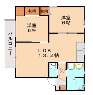 福岡県糟屋郡篠栗町津波黒1丁目【アパート】の間取り
