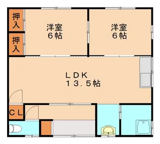 福岡県糟屋郡粕屋町長者原東2丁目【アパート】の間取り