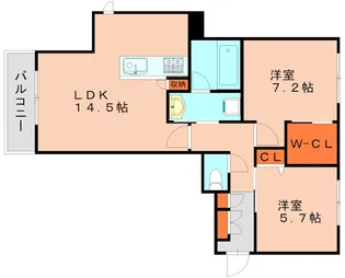 ShaMaisonパークサイド志免【203号室】の間取り
