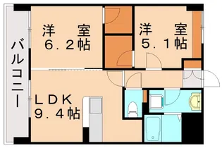 福岡県福岡市東区多の津3丁目【マンション】の間取り