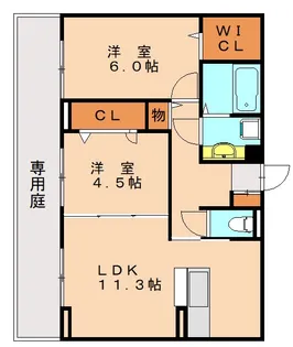 シエル原田【1階】の間取り