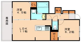 福岡県糟屋郡粕屋町長者原西1丁目【アパート】の間取り