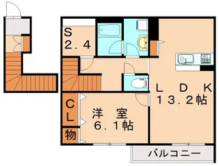 シャーメゾンKAWAHARA【206号室】の間取り