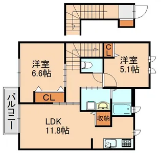 SEKISUIハーベスト東公園台【201号室】の間取り