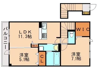 福岡県糟屋郡久山町大字久原【アパート】の間取り
