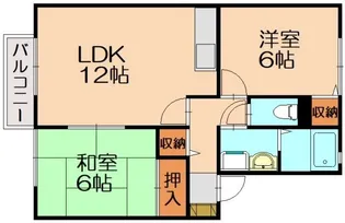 福岡県糟屋郡志免町志免中央4丁目【アパート】の間取り