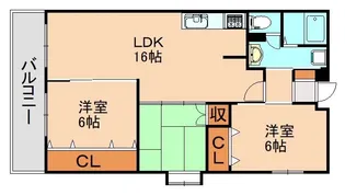 福岡県糟屋郡粕屋町内橋東3丁目【マンション】の間取り
