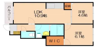 アルカンシェル宮前A【102号室】の間取り