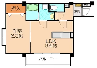 第6元木ビル【3階】の間取り