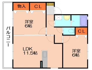 福岡県糟屋郡志免町志免1丁目【アパート】の間取り