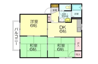 サンコート松ヶ本【201号室】の間取り