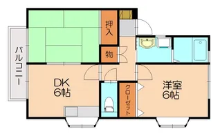 リバーサイドコーポフジA【101号室】の間取り