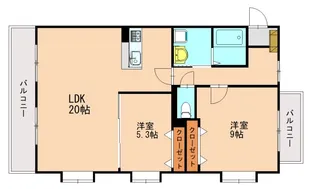 福岡県糟屋郡粕屋町長者原西3丁目【マンション】の間取り
