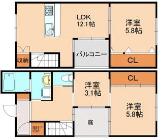 エコパティオ志免東【D1号室】の間取り