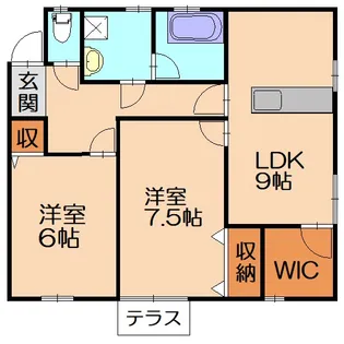北川アパート【102号室】の間取り