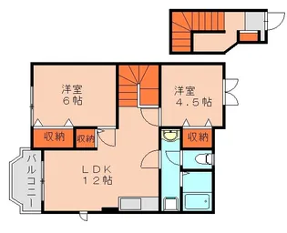 福岡県糟屋郡篠栗町津波黒1丁目【アパート】の間取り