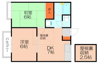 福岡県糟屋郡粕屋町仲原3丁目【アパート】の間取り