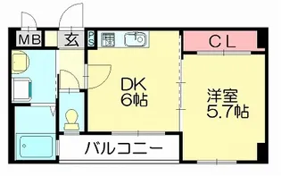 ステイブル空港東【302号室】の間取り