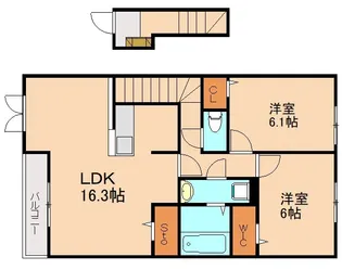 アン ボロンテ【204号室】の間取り