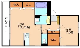 リベルテ空港東【301号室】の間取り