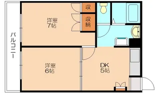 デアモント空港東【2階】の間取り