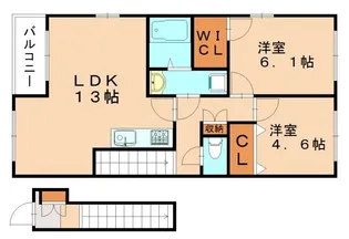 アルカンシェル宮前B【201号室】の間取り