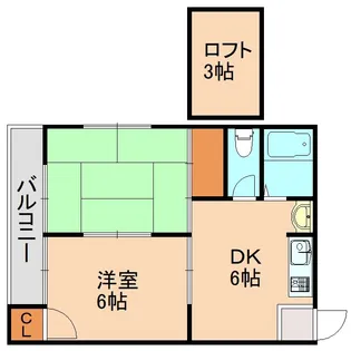 シティベール浦田【B206号室】の間取り