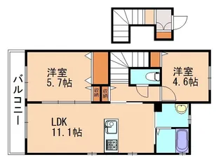 セントリビエ英【203号室】の間取り