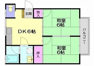 毎日興産コーポ【103号室】の間取り