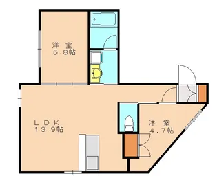リーフ志免【201号室】の間取り
