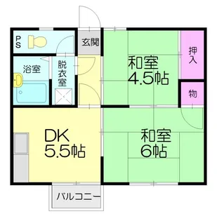 サンシャイン須恵B【101号室】の間取り