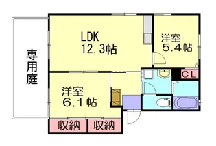 エポックサンハイムD【102号室】の間取り