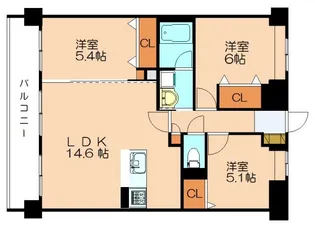 ニューガイア空港通り【303号室】の間取り