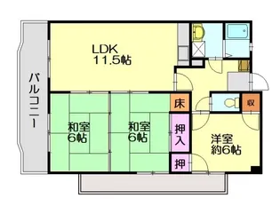 タウンコート志免【2階】の間取り
