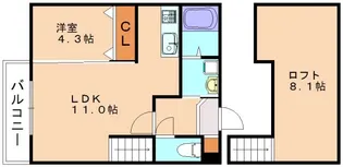 CocoFlora原町【2階】の間取り