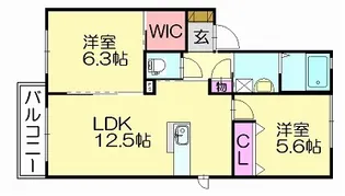 メゾンK・TⅡ【101号室】の間取り