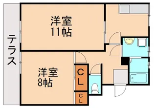 サンハイツ稲永 A【102号室】の間取り