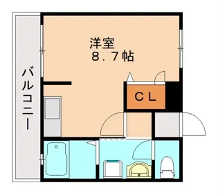 カトルシャンブル【2階】の間取り