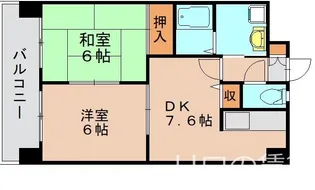 日之出ビル多の津【411号室】の間取り