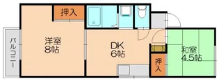 ルート浦園Ⅰ B棟【201号室】の間取り