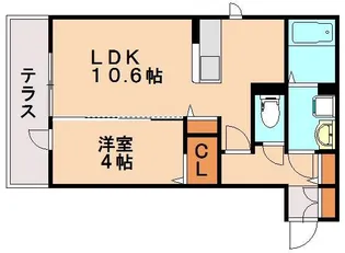 D-room大野城A棟【1階】の間取り