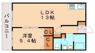 ルシェルブルー大城C【1階】の間取り
